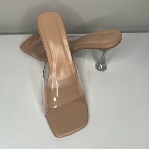 Clear Heel Slippers